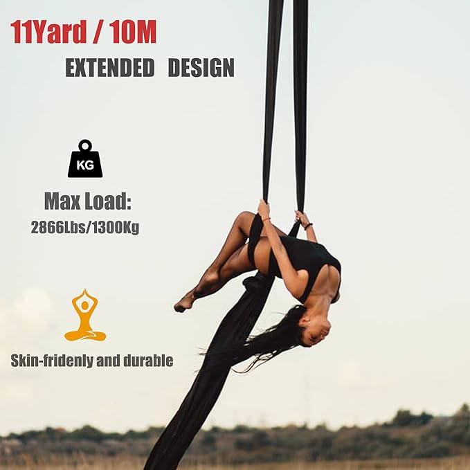 Aerial Silks 11 Yards Aerial Silks For Home Aerial Yoga Swing Aerial Yoga Hammock Swing Aerial Silk For Gymnastics