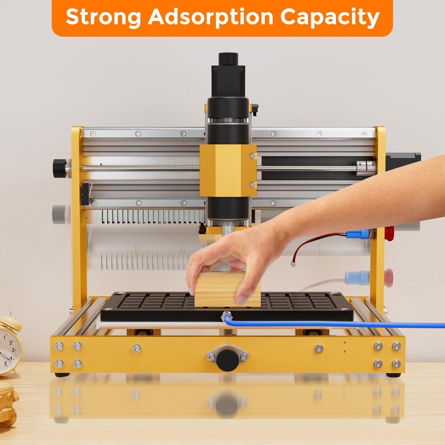 3018 Vacuum Table for CNC Series 3018 Pro Max, 3018 Pro Ultra, Workholding Suction Table Set for Engraving and Milling. Area: 300x180x15mm