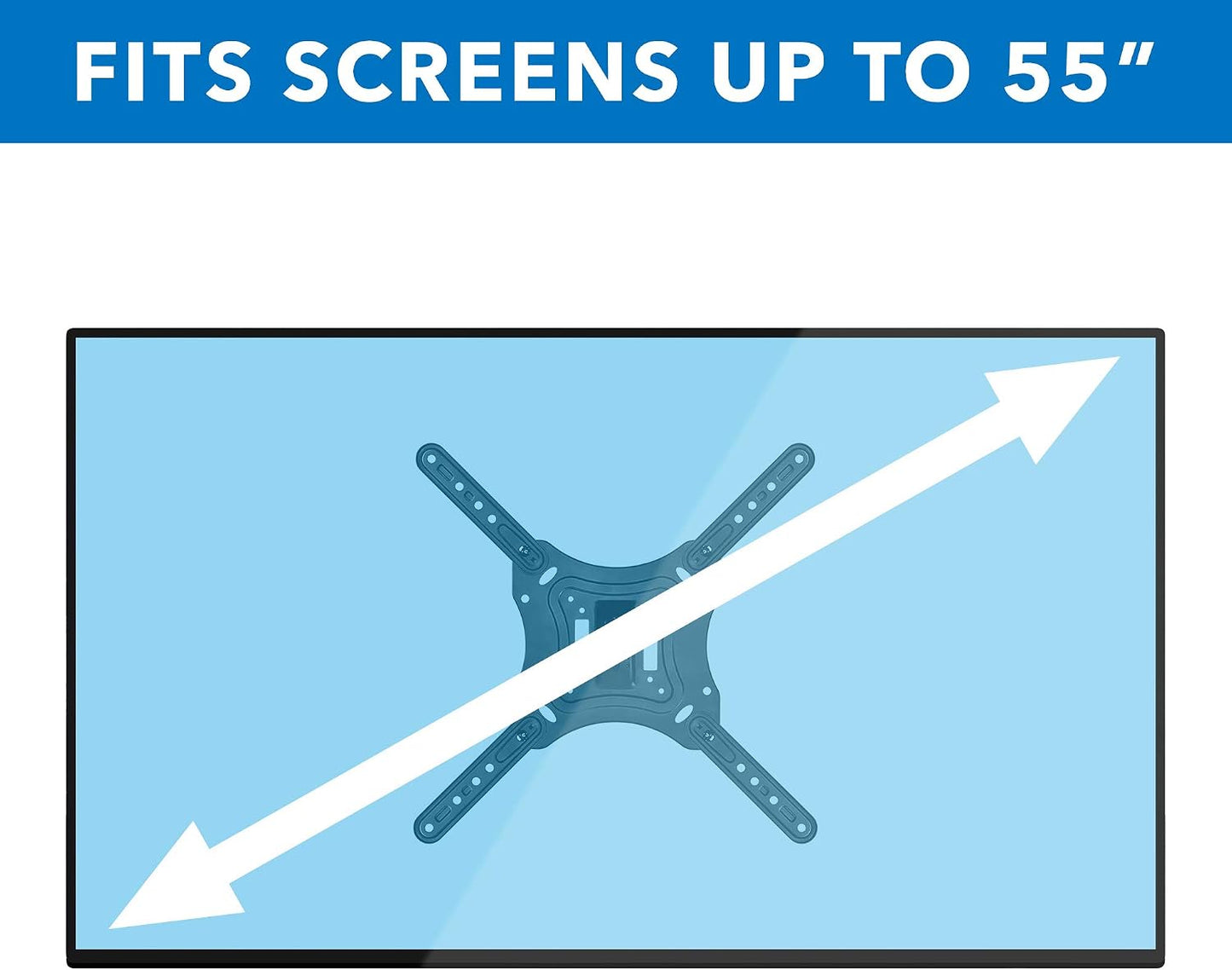 Mount-It! 2355 Inch 15.6 75x75 400x400 66 lb Full Motion Articulating TV Wall Mount for LED LCD OLED Flat Screen TVs |