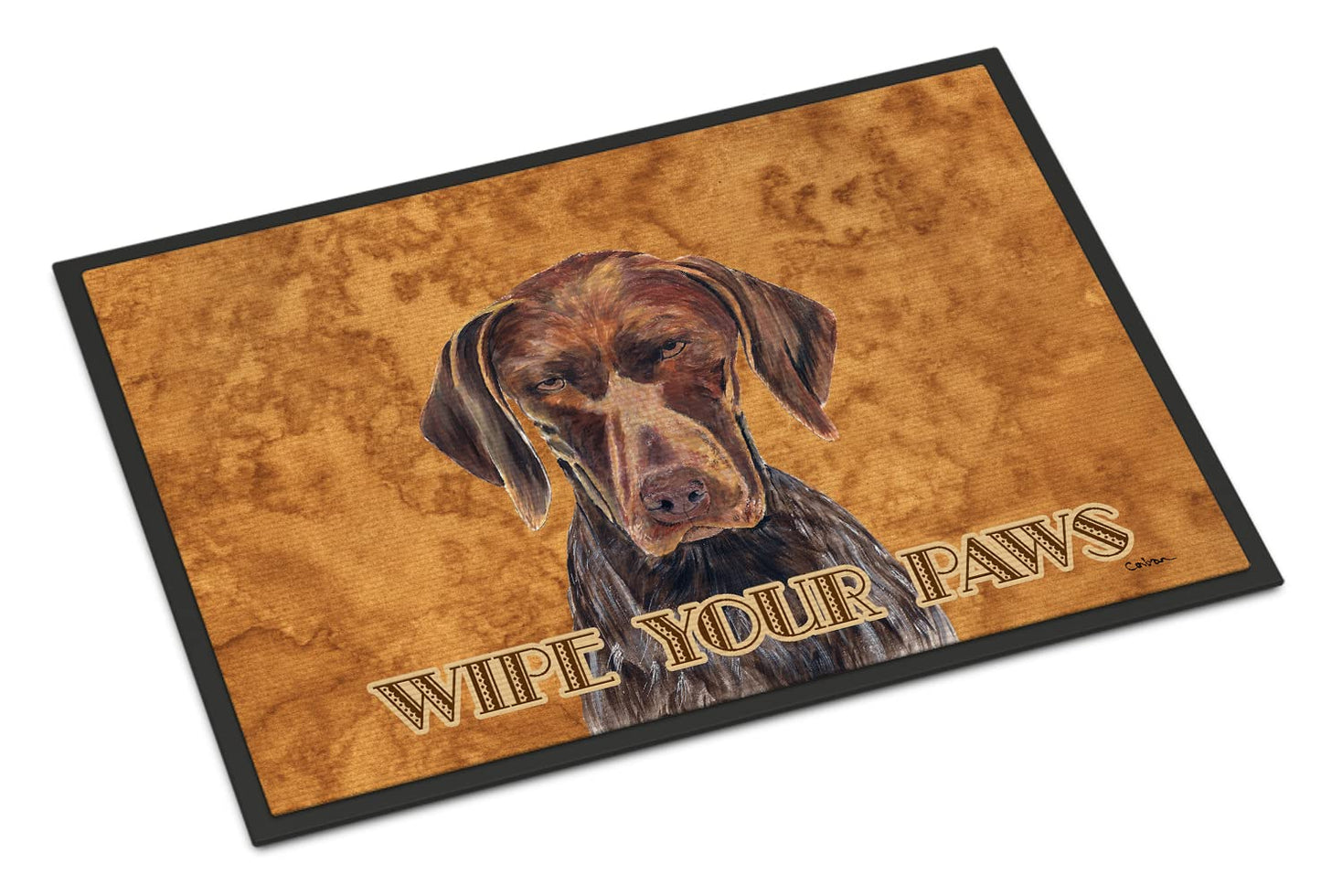 Caroline's Treasures SC9117JMAT German Shorthaired Pointer Wipe Your Paws Doormat 24x36 Front Door Mat Indoor Outdoor Rugs for Entryway, Non Slip Washable Low Pile, 24H X 36W