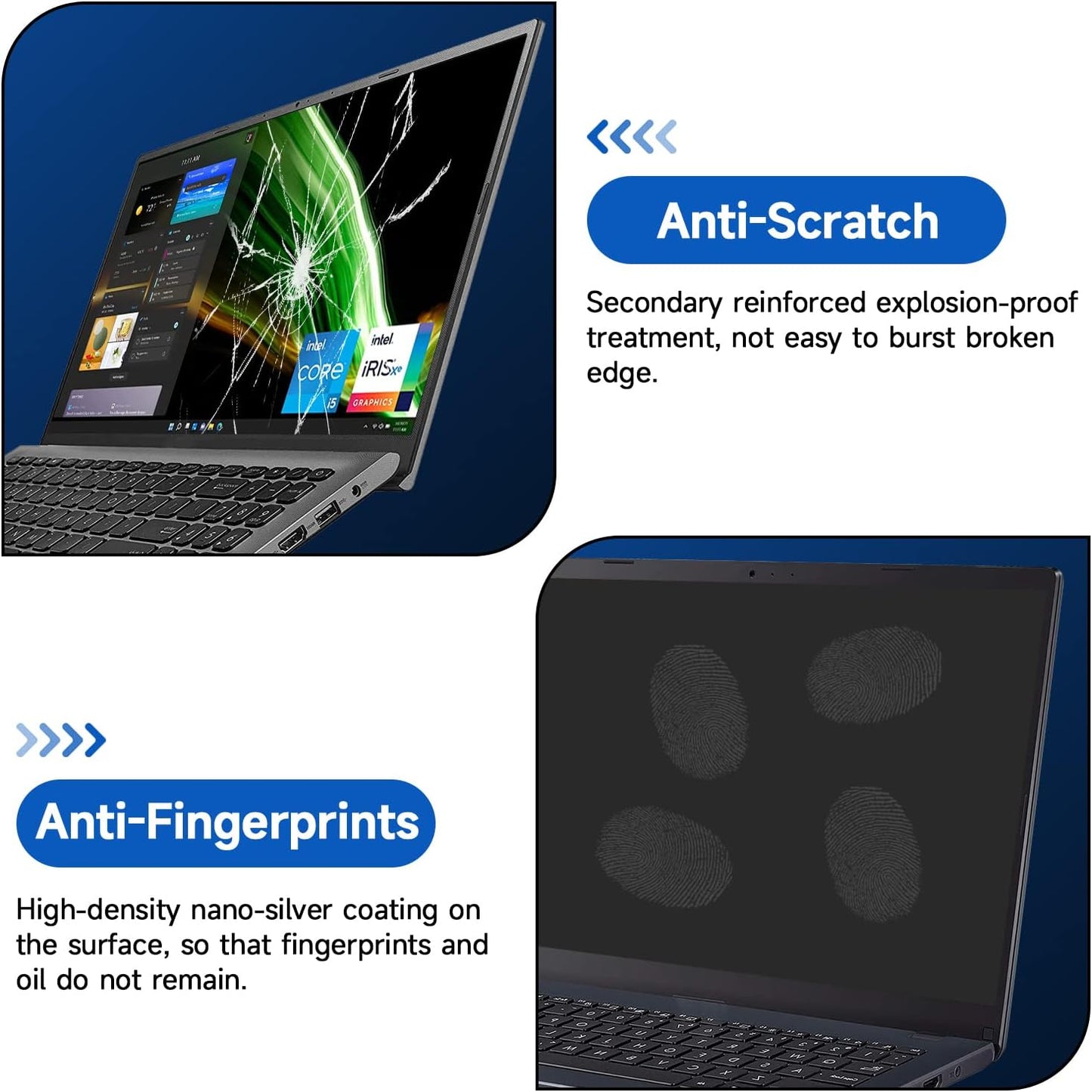 2 Pack 15.6 inch (1920x1080P) 15.6 16:9 Laptop Blue Light Screen Protector, Eye Protection Anti-Scratch and Anti-Glare