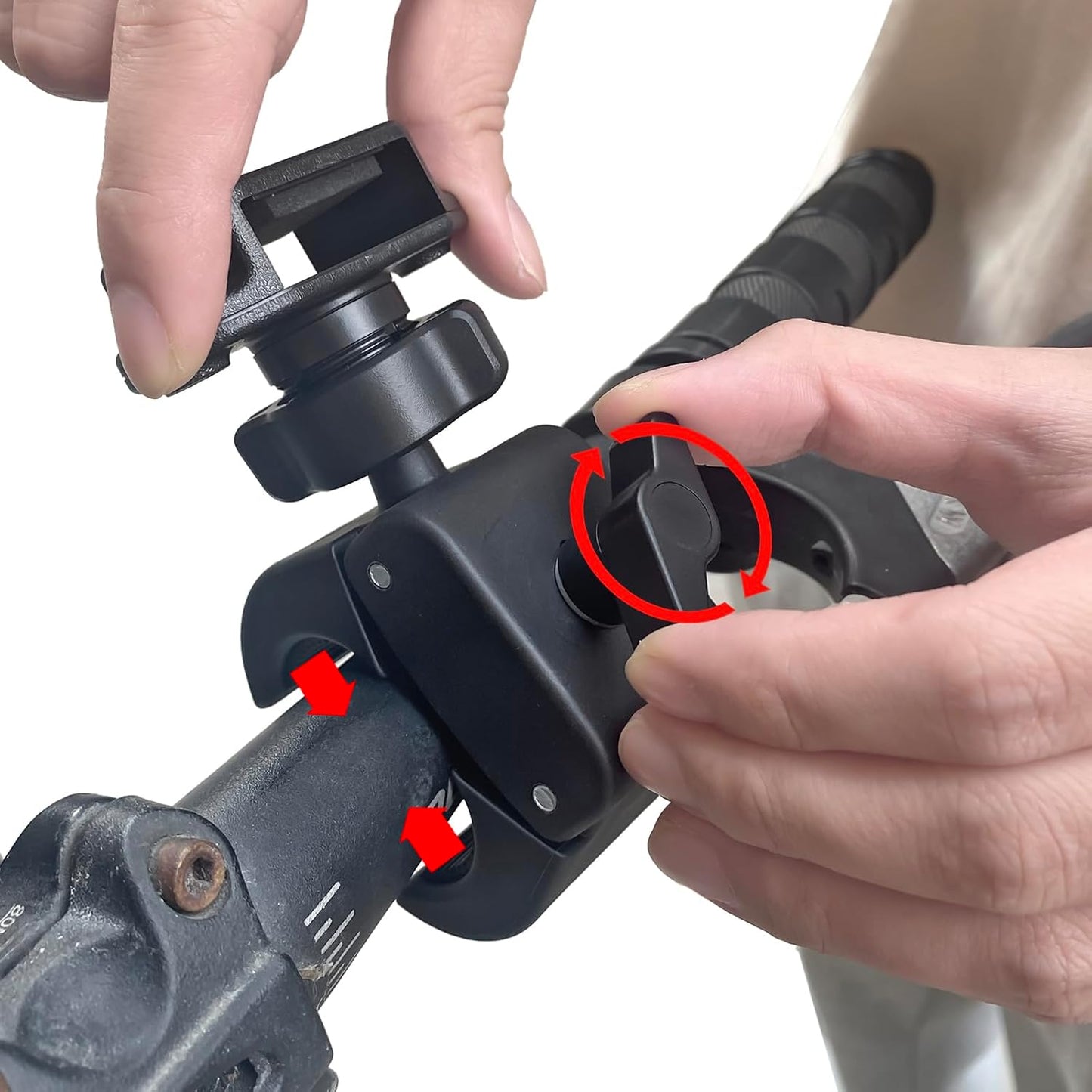 UAYESOK Bicycle/Motorcycle Walkie-Talkie Handlebar Mount, Vehicle Grab Rail Clamp Radio Holder for HT, Scanner, Speaker
