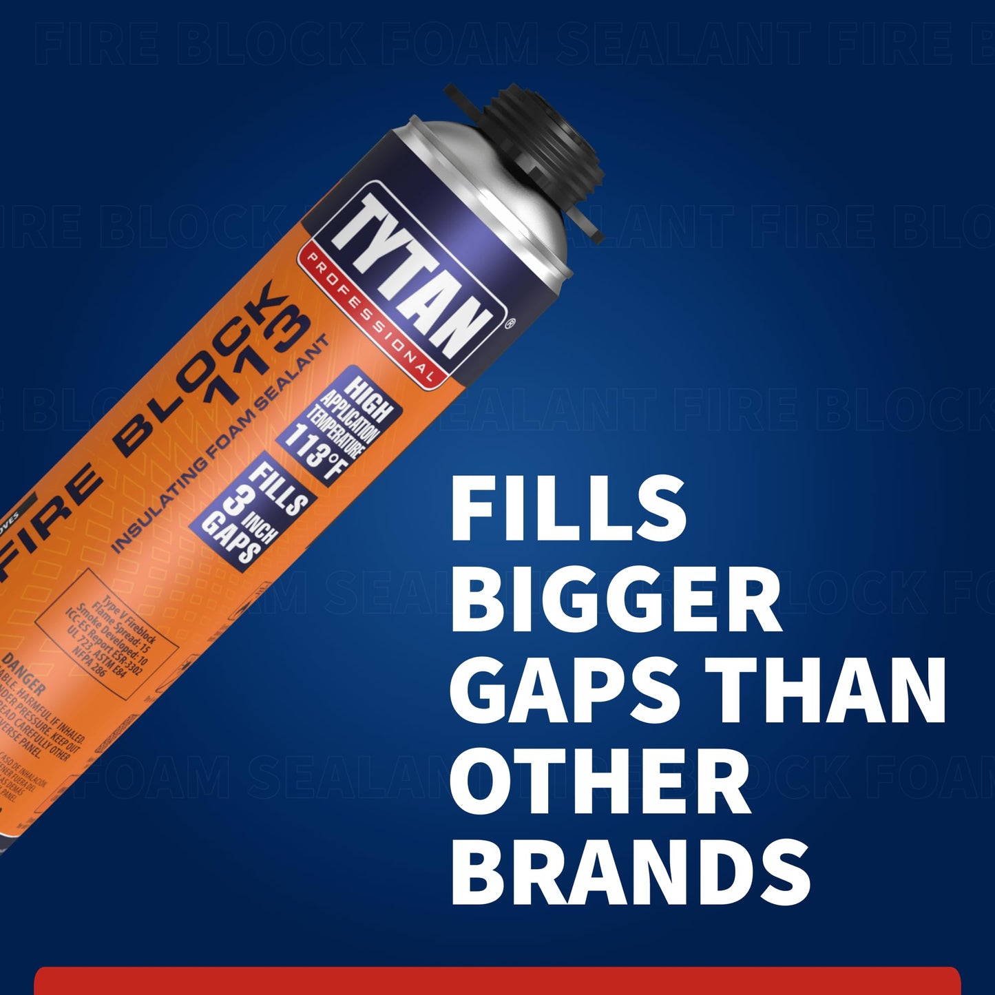 Fire Block 113 Orange Fire Blocking Foam Sealant – 24 oz Gun-Grade Polyurethane Foam for Gaps, Cracks, Walls, Joints, Electrical Outlets & PVC Pipe (12x24 oz) + Precision Max Gun & Cleaner