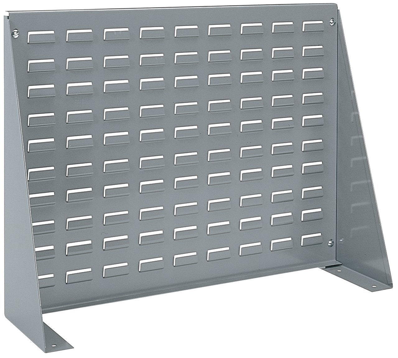 Akro-Mils 98600 Heavy Duty Steel Louvered Panel Standing Work Bench Storage Rack Garage Organizer for Mounting AkroBin Storage Bins, 28-Inch W x 8-Inch D x 20-Inch H, Gray