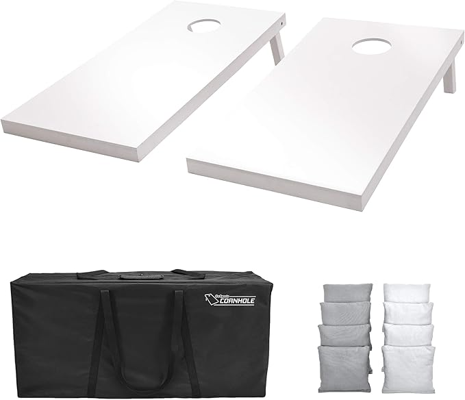 GoSports 4 ft x 2 ft Regulation Size Wooden Cornhole Boards Set - Includes Carrying Case and Over 100 Optional Bean Bag Colors