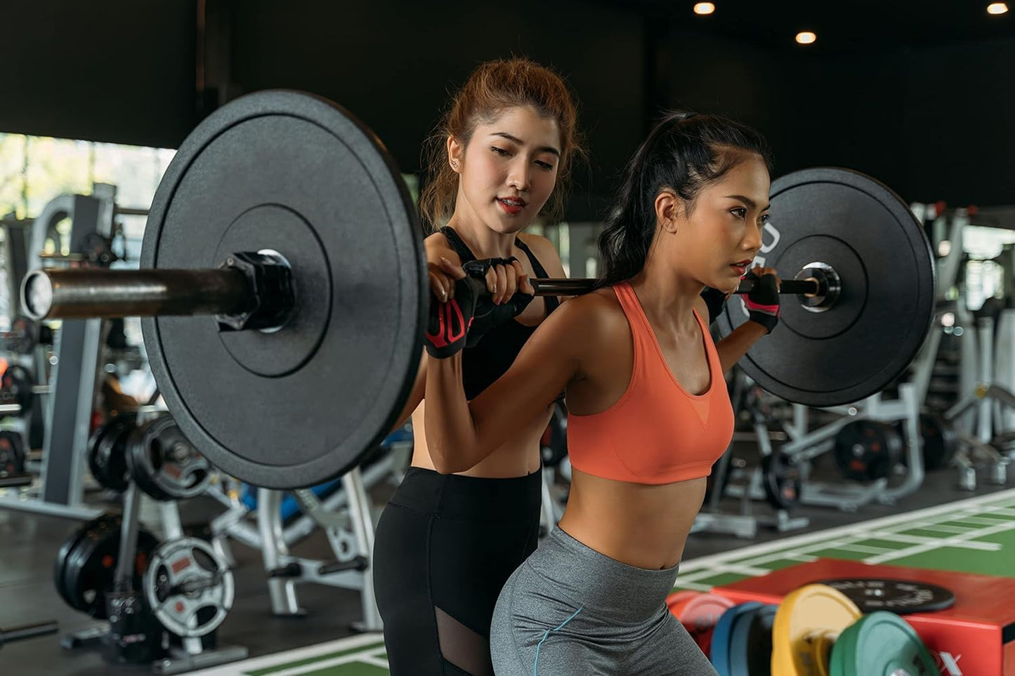 Chomp Fitness Olympic Barbell Clamps Collars Quick Release Pair Weight Clips for 2 inch Barbell Black