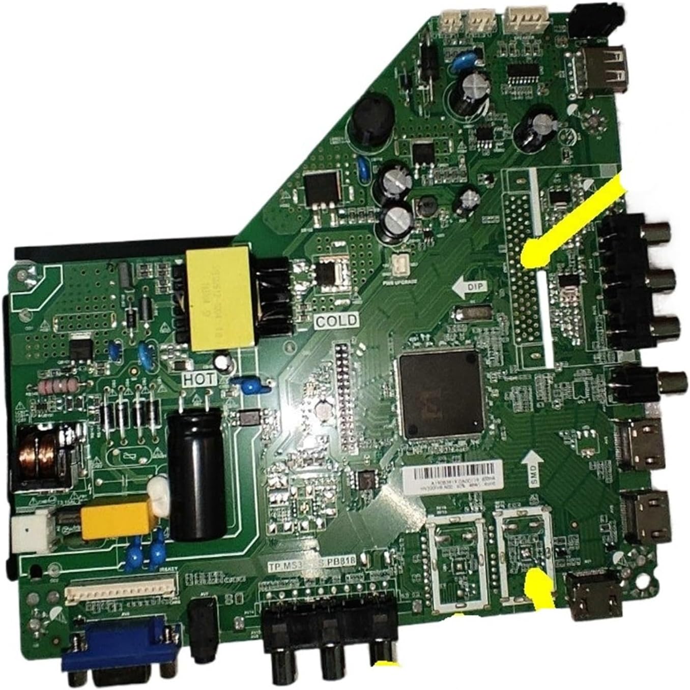 TP.MS3663S.PB818 34-44v 550ma 1366x768(NO LCD LED TV Three-in-one TV Motherboard Backlight Voltage T NO SD NO CI)