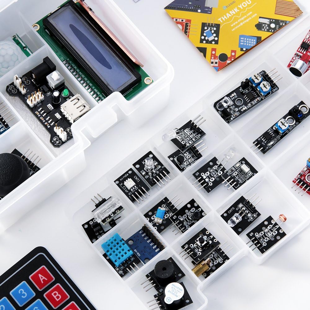 37 1 R3 2560 ELEGOO Upgraded in Sensor Modules Kit with Tutorial Compatible with MEGA Nano