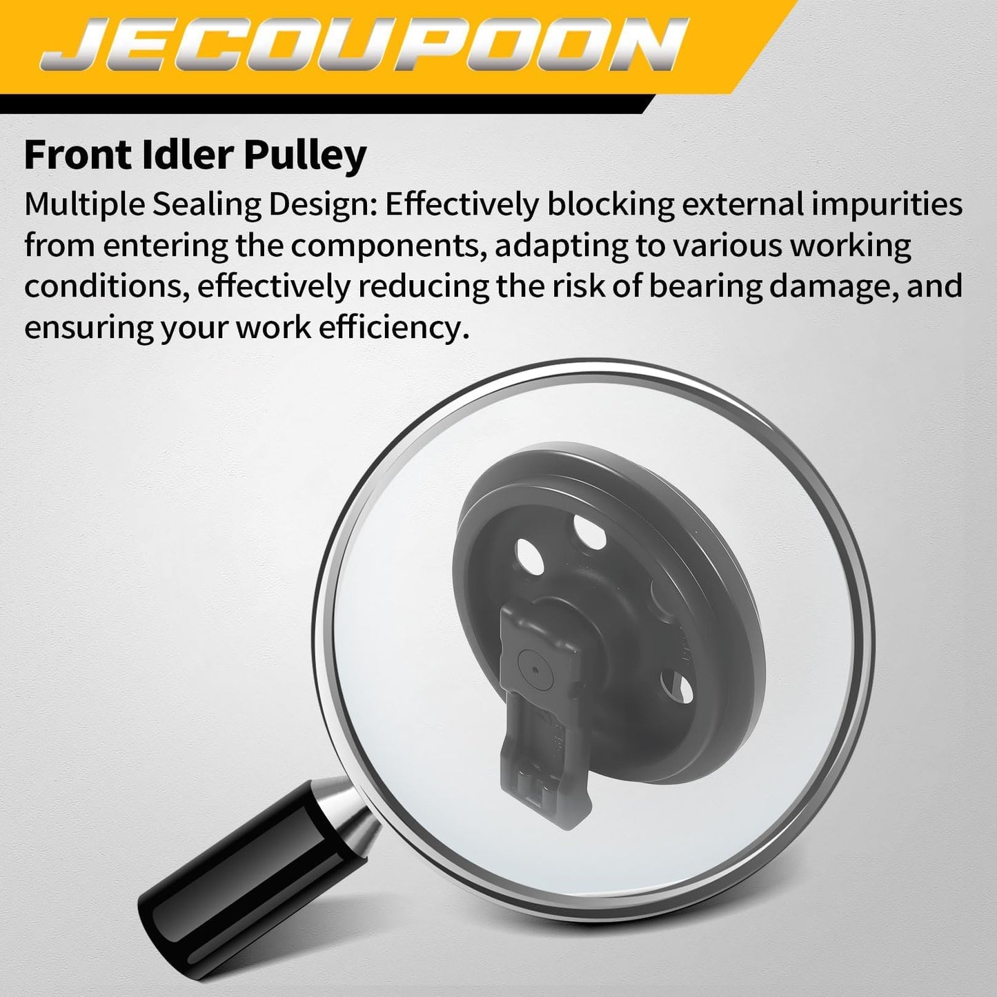 Jecoupoon RC348-21304 Front Idler Pulley Compatible with KX71-3 U25 U25S U27-4 Mini Excavator Replace RC348-21302