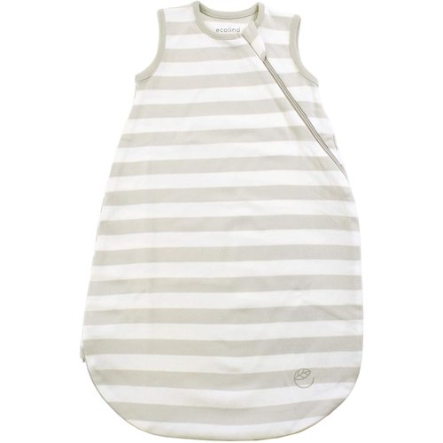 Ecolino Organic Cotton Baby Sleep Sack | 2-Way Zipper Wearable Blanket for Toddlers - Silver, 18-36 Months