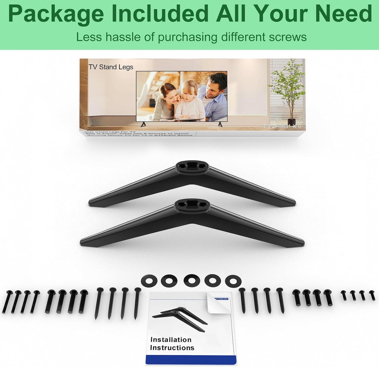 1.22cm/0.48inch 2.4cm/ 0.94inch, TV Stand for Sceptre TV Legs, for Sceptre TV Base Stand, Compatible with TV Holes