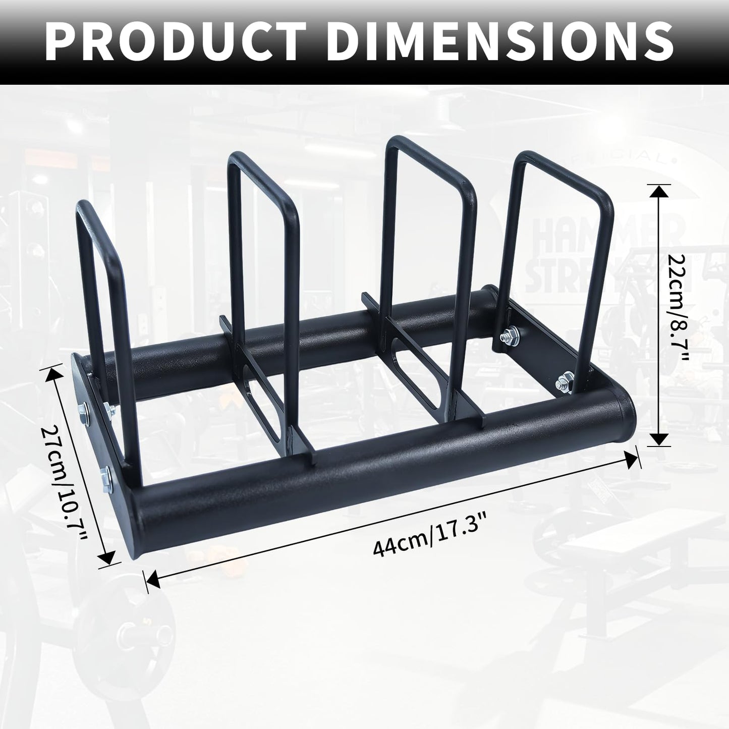 AHTAPFON Weight Plate Rack for Use Singly or Combine Multiple Units,Weights Rack Holder for Plates Up to 600 lbs,Bumper Plate Storage Rack for Easy to Replace Olympic Weight Plates in Home Gym