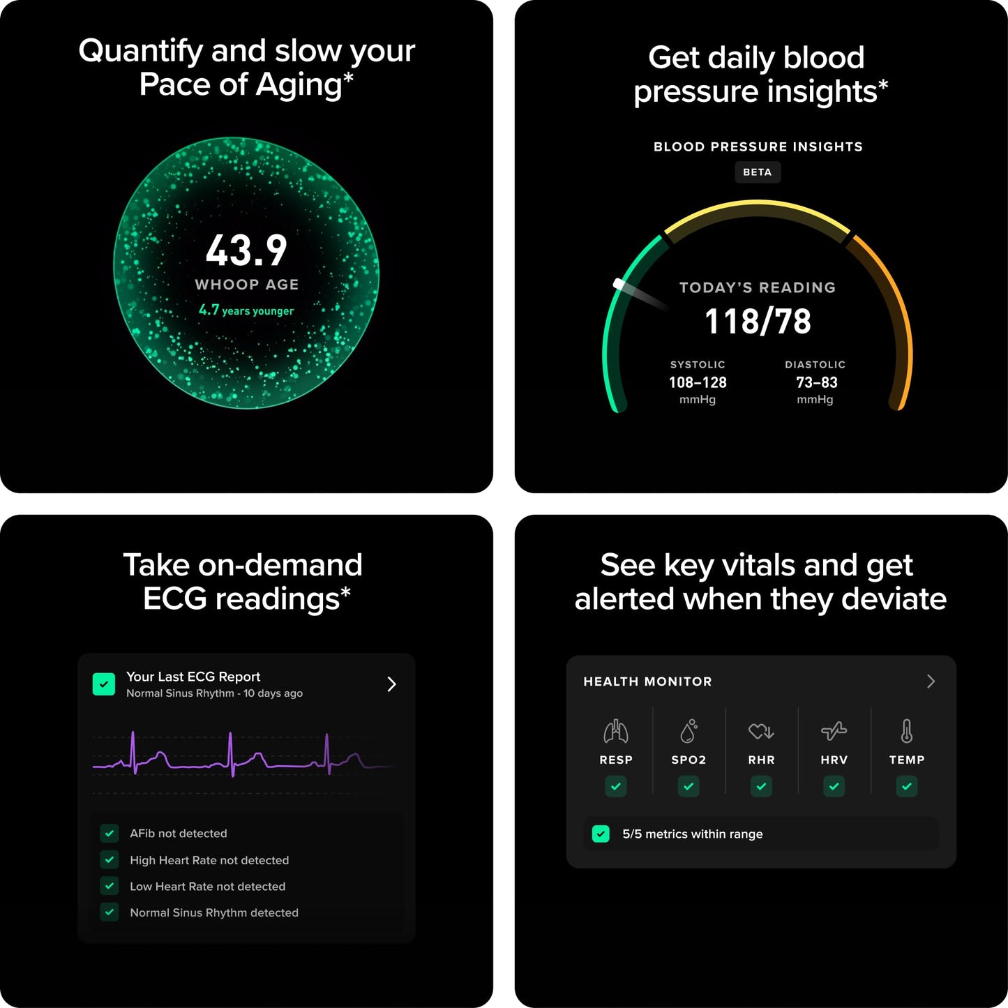 WHOOP Life - 12 Month Membership-24/7 Activity and Sleep Tracker, Personalized Coaching, Menstrual Cycle Insights- 14+ Day Battery Life