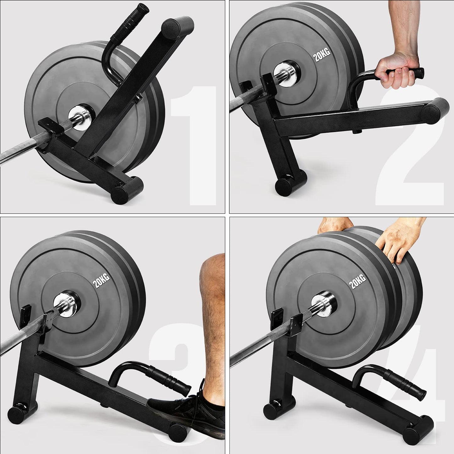 Yes4All Deadlift Jack/ Barbell Stand for Weight Training, Deadlift Exercises, Powerlifting, Suitable for Loading and Unloading Heavy Barbell Plates Black 20.13 x 12.2 x 4.5 inch, A. Black, 19.75 x 14.75 x 4.72 inches