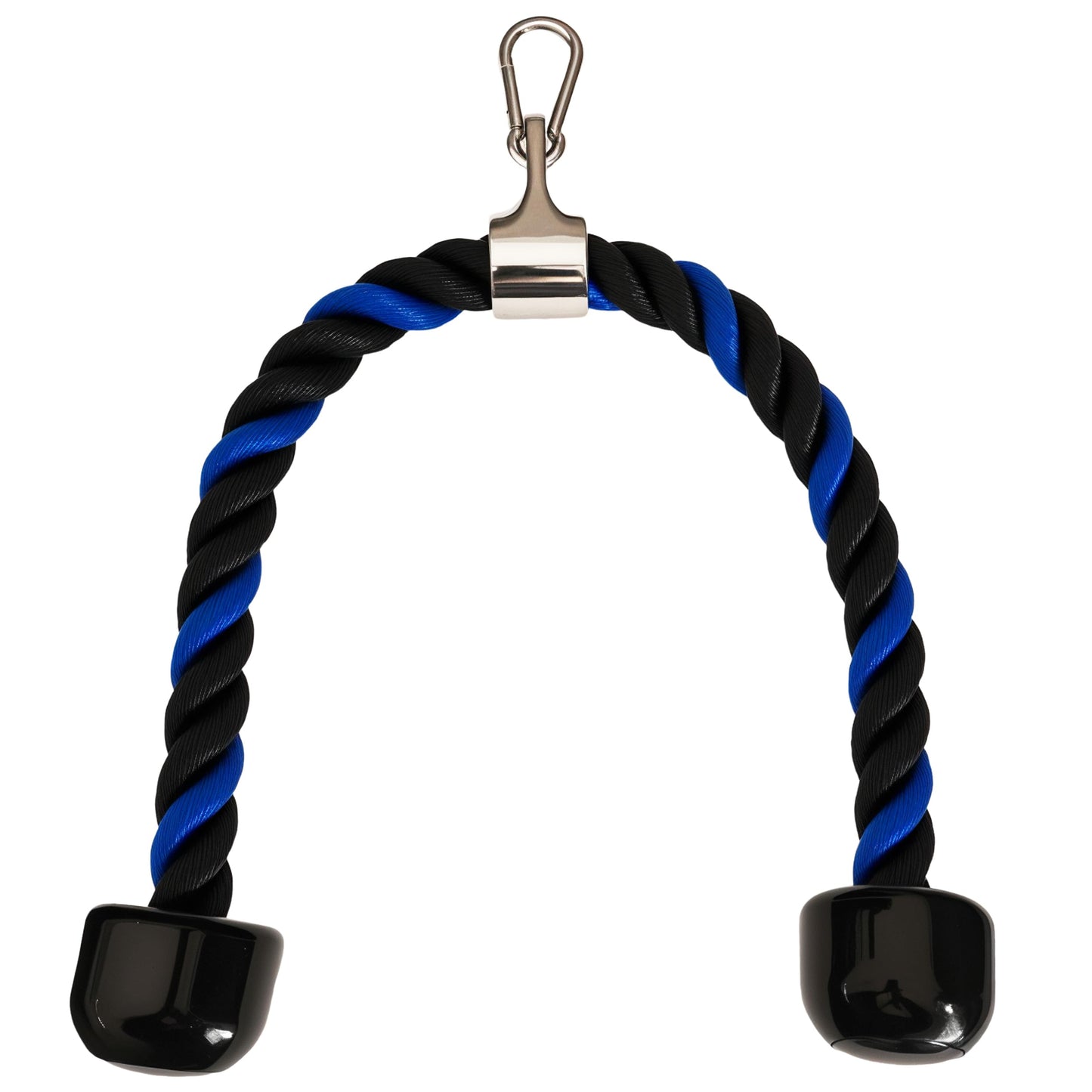 qibylift Tricep Rope Cable Attachments Cable Machine Accessories for Home Gym, 27 Inch Tricep Rope For Pulley System Attachment, LAT Pull Down, Weight Fitness With Pulldown Grips (Blue&Black)