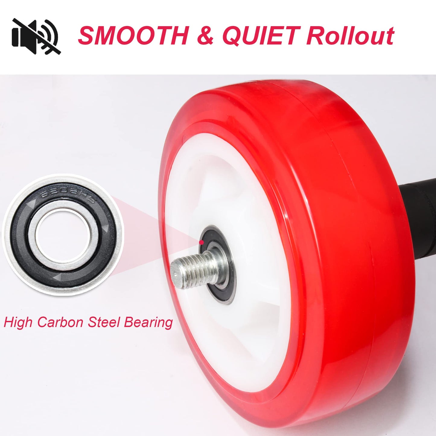 PALLOTH Ab Roller Wheel, Core Exercise Equipment - 880 lbs Weight Capacity, No Noise Ab Wheel for Home Gym Workout