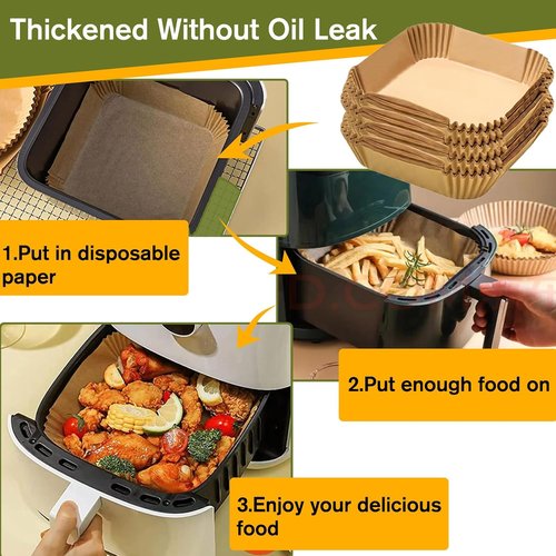 Cosori Small Air Fryer Liners - Disposable 5.5 Inch for 2.1QT, 2.6QT, and 3QT Models