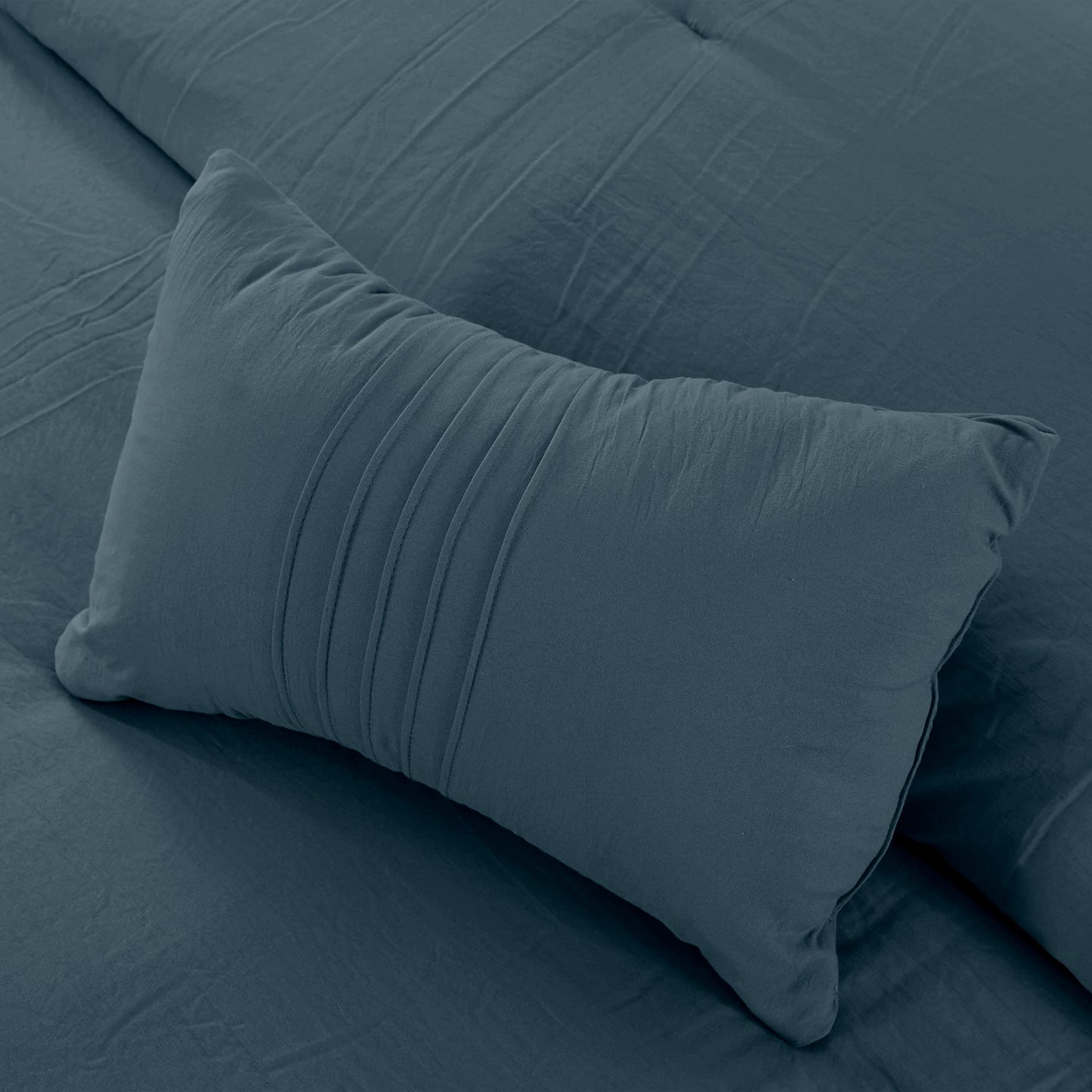 Modern Threads 4-Piece Garment-Washed Comforter Set Beck Denim Queen
