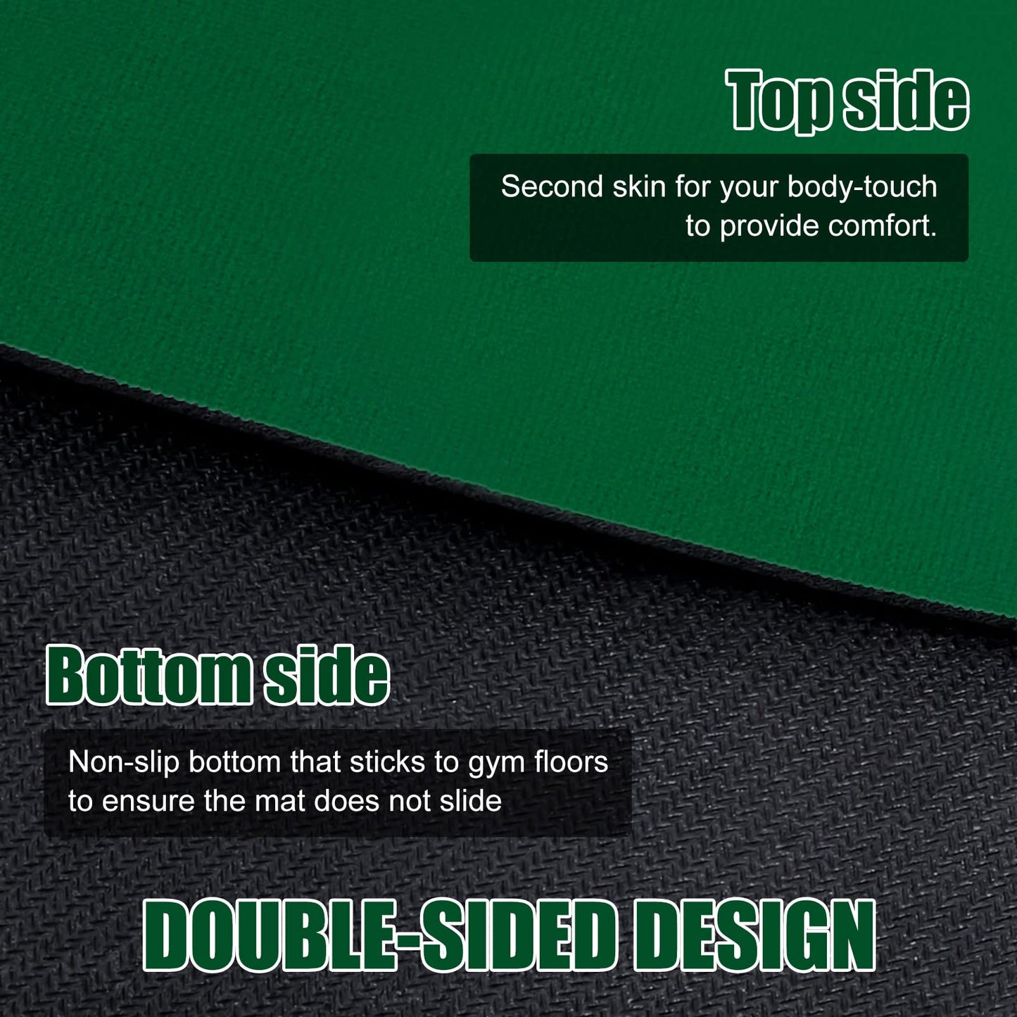 Woanger 12 x 2.5 Ft Long Jump Mat Sports Broad Jump Measurement Mat Hash Marks Carpeted Non Slip for Gym School Home Flooring Exercise Workout Training (Green)