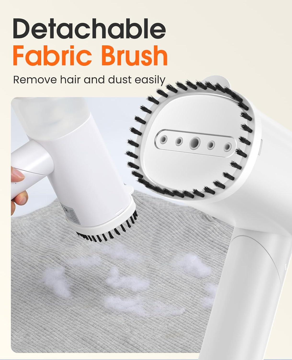 Skiennix Handheld Clothes Steamer - 1200W Portable Travel Iron with 150ml Tank | Fast 20 Sec Preheat - White