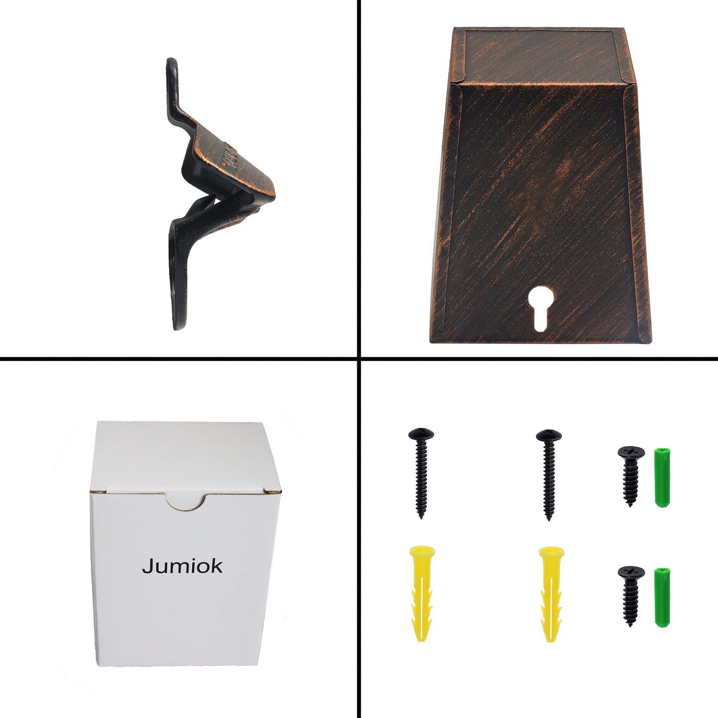 Jumiok Old Fashioned Wall Mount Beer Opener with Cap Catcher Rustproof, Antique Copper Mountable Soda Bottle Top Opener with Cap Bucket Post Mounted
