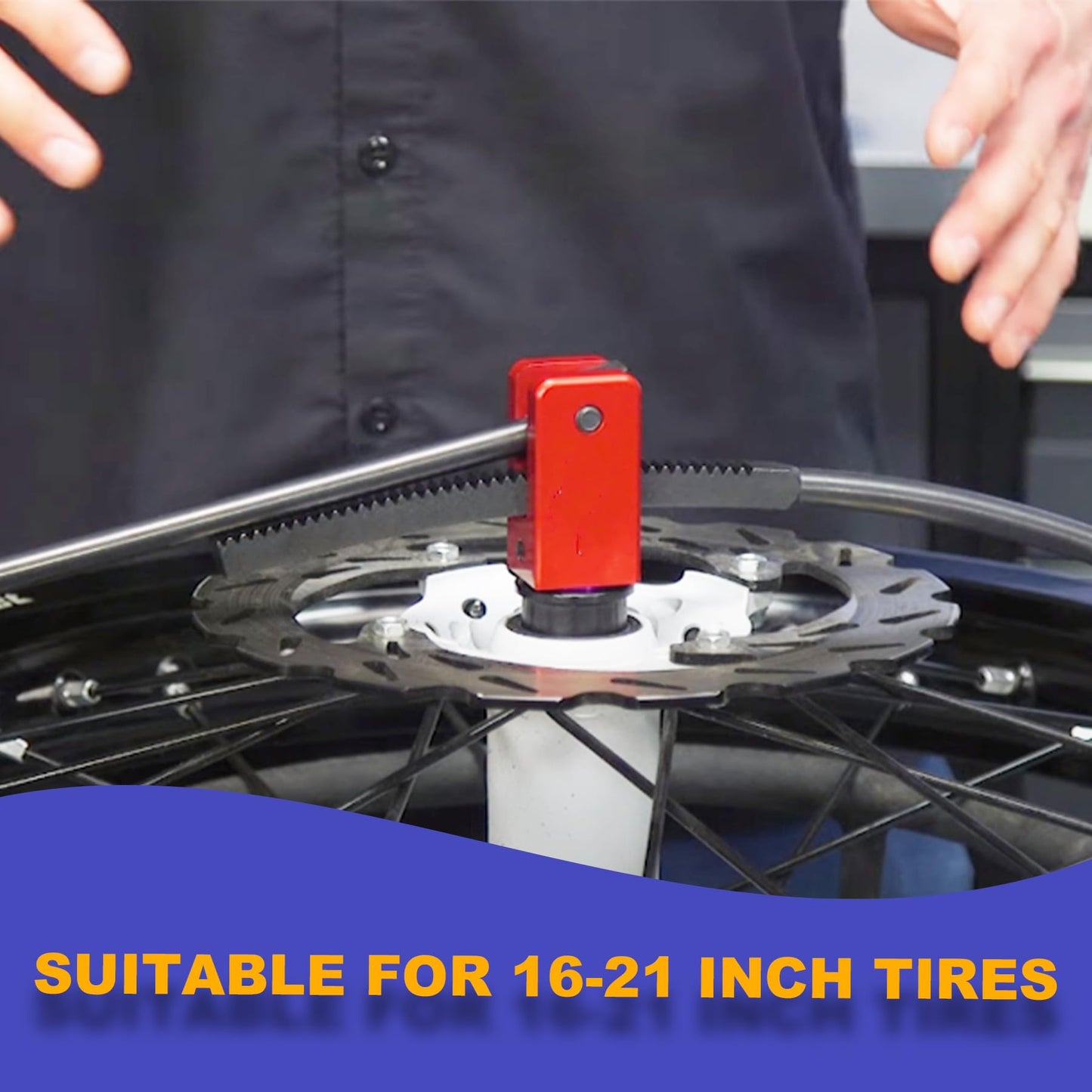 C CLINK Dirt Bike Tire Changing Tools Complete Package for Motocross Enduro Compact Dirt Bike Tire Changer for 16" to 21" Wheels Quick Easy Mount 15mm to 25 mm Axles (Complete kit)