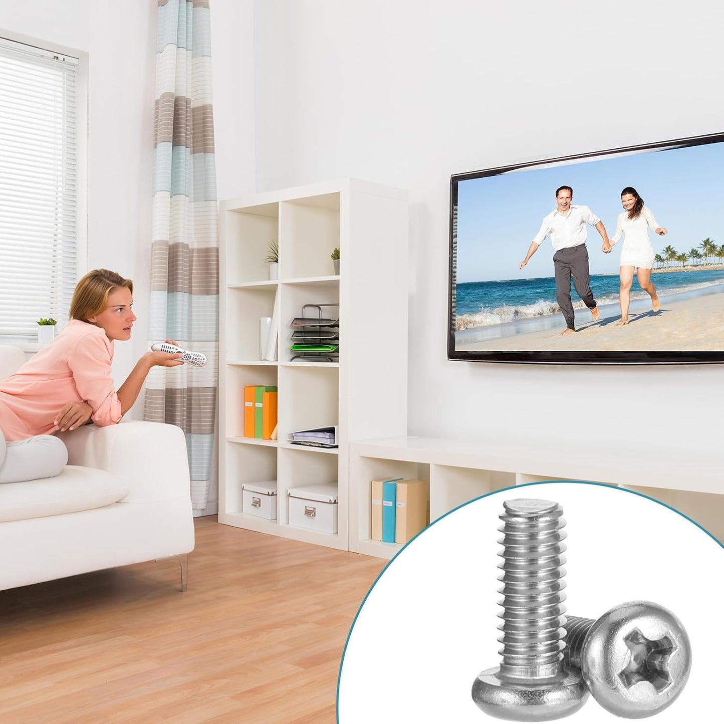 Eldraqth 10pcs M4 10mm Computer TV LCD Monitor Stand Bracket Mounting Screw x Phillips Head Screw for Wall Mount TV