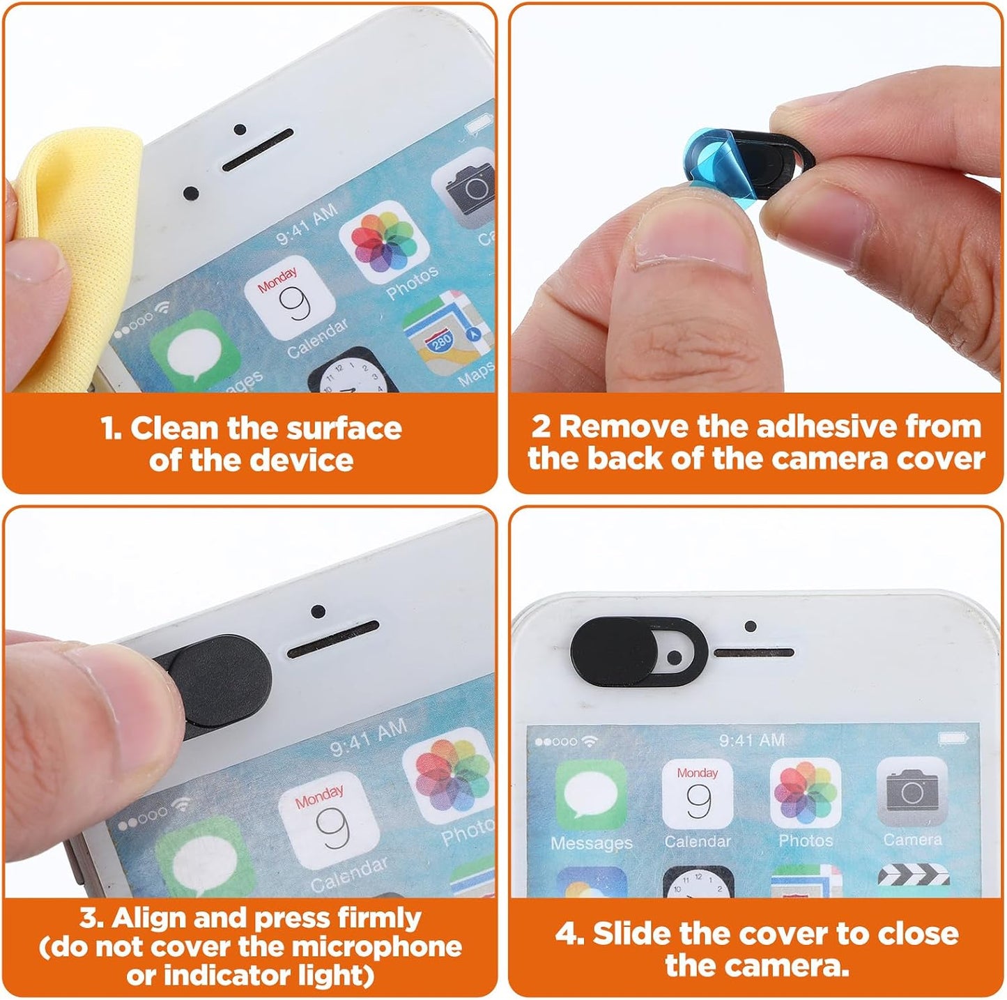 FNANJWQ 64Pcs Webcam Cover, Ultra Thin Laptop Camera Cover Slide for Laptop/Cell Phone/PC/Tablet PC Accessories Camera