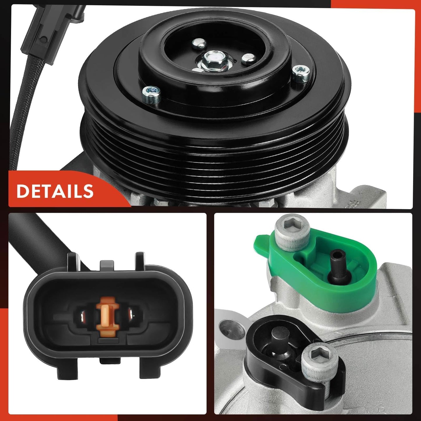 A-Premium Air Conditioner AC Compressor with Clutch Compatible with Hyundai Elantra 2018 2019 L4 1.4L