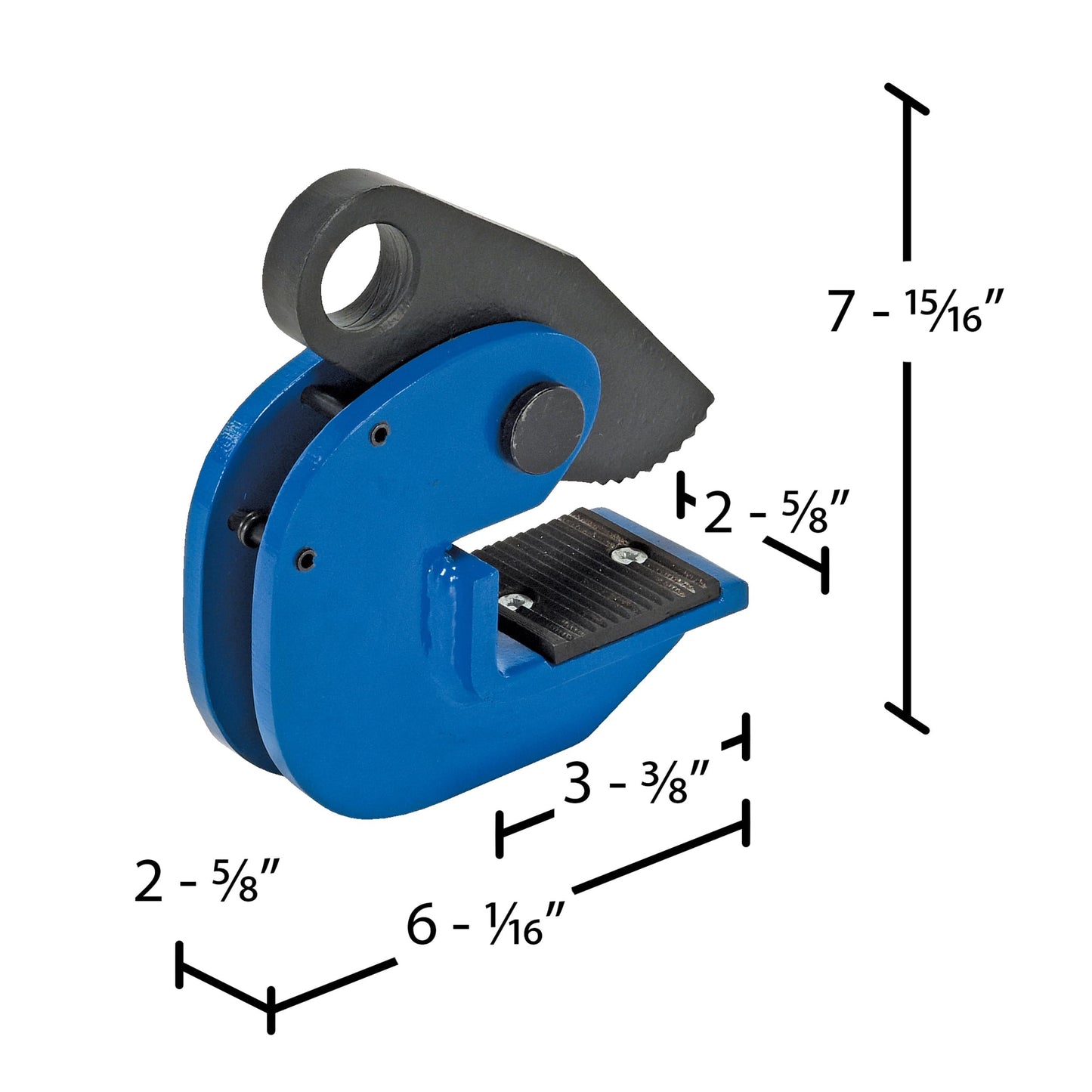 Vestil HPC-20 Steel Horizontal Plate Clamp 2,000 Lb. Capacity Blue