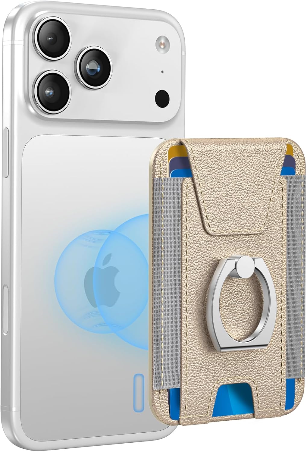 6-Card 17/16/15/14/13/12 ExtreLife For Magsafe Wallet with Grip, Holder, Stronger Magnetic Card Wallet Holder