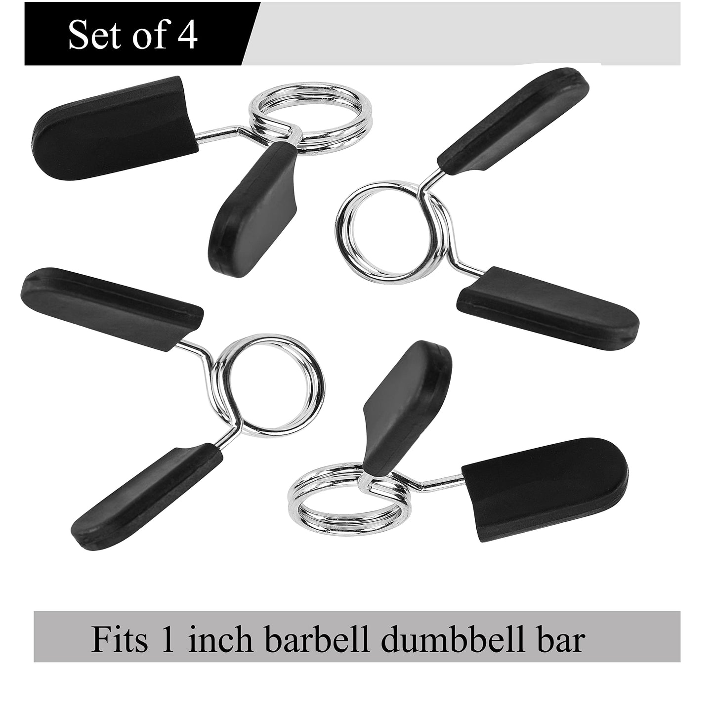 EastyGold Barbell Clamps Dumbbell Spring Clip Circlip Collars 1 Inch Weight Bars Clips Fitness Weightlifting Lock Buckle 1 Inch for Standard Bar Barbell Strength Training Gym Accessory