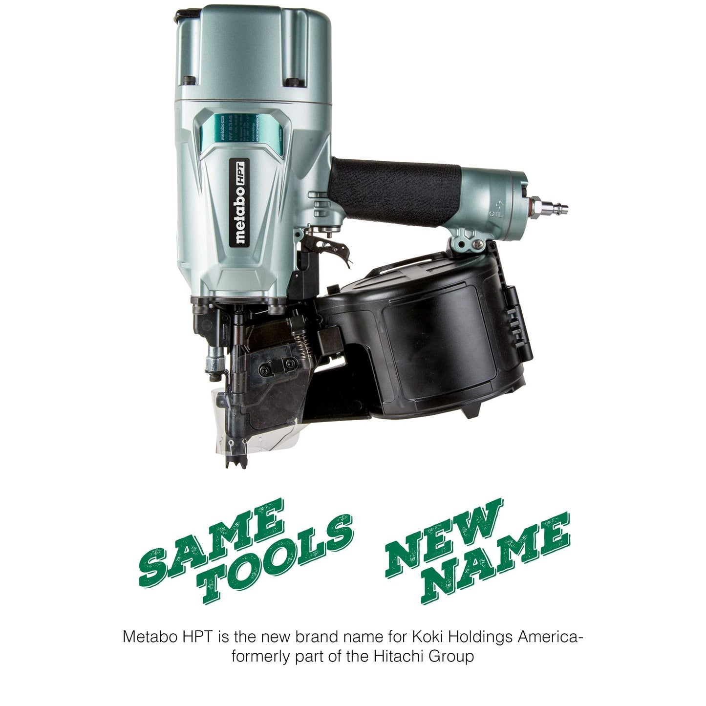 Metabo HPT Coil Framing Nailer | Pro Preferred Brand of Pneumatic Nailers | 15 Degree Magazine | Accepts 2-Inch up to 3-1/4-Inch Nails | Ideal for Wall Sheathing, Roof Decking, & Subflooring | NV83A5
