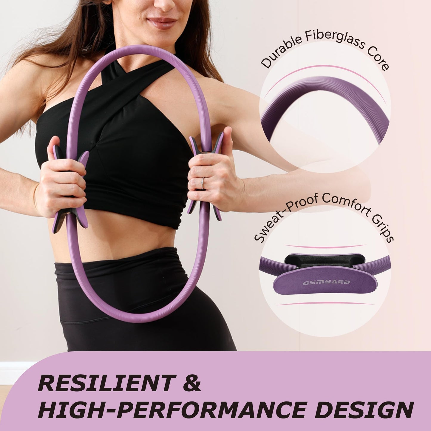 GymYard Pilates Ring Set(Black)