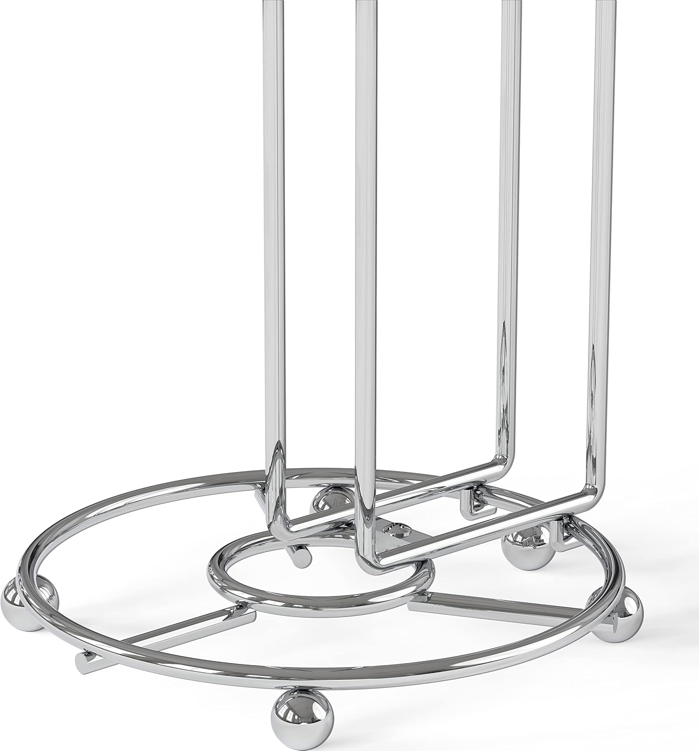 Simple Houseware Toilet Paper Holder - Freestanding Chrome Bathroom Tissue Storage Solution