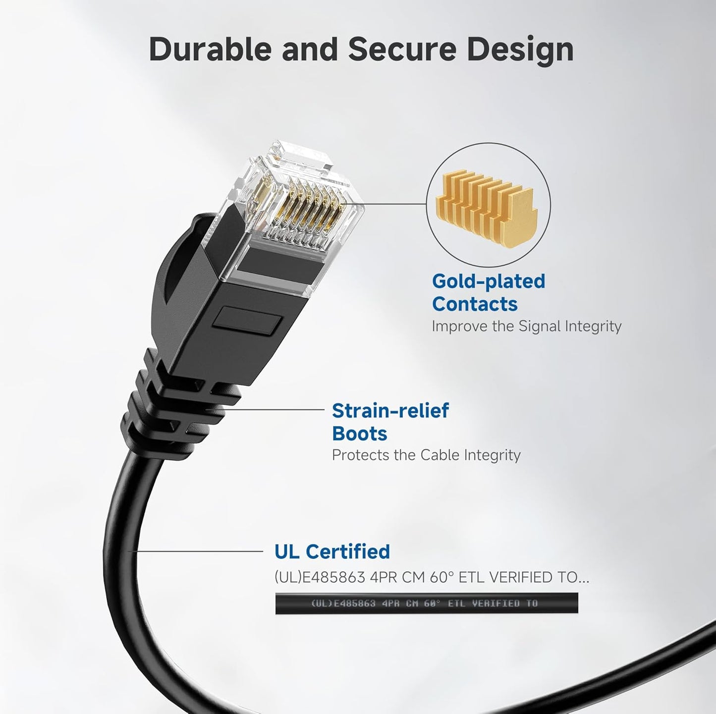 10Gbps 5-Pack 6 5ft, 6 Cat6 Cable Matters Snagless Cat Ethernet Cable - Slim Profile Cat Cable, Cord, Thin Ethernet