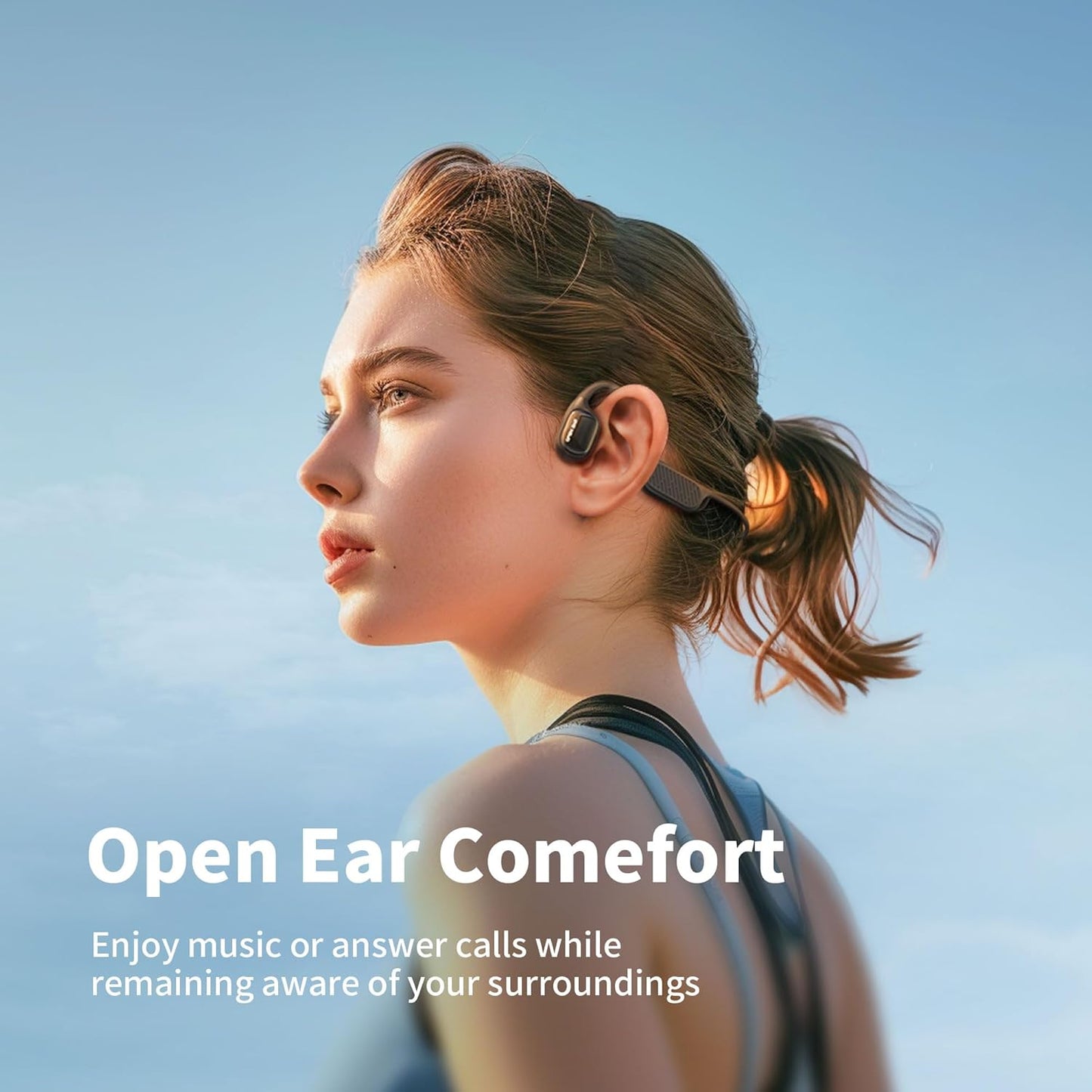 flymory Swimming IPX8 32GB MP3 8 Headset Earbuds Bone Conduction Wireless Bluetooth Headphones Waterproof Underwater