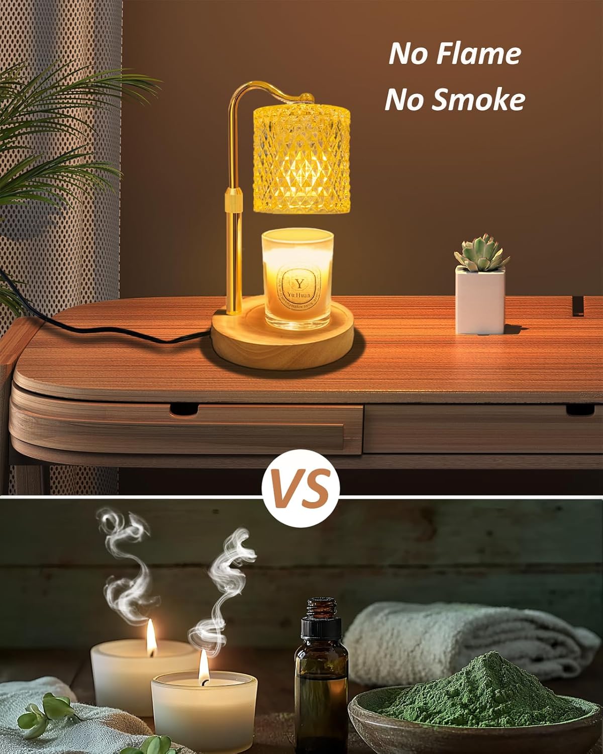 Skiennix Candle Warmer Lamp - Adjustable Height with Timer & Dimmer | Perfect Gift for New Home Decor
