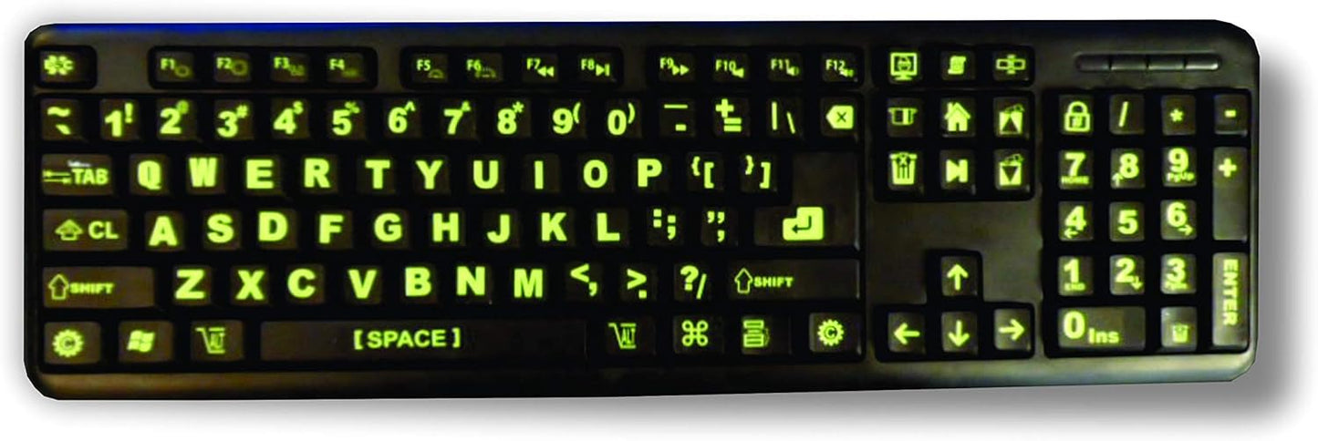 Sovereign GA 3 Keyboard Stickers Big Bright Luminescent Symbols. Will Not Wear or Fade. Yr. Warranty. Great for Sight