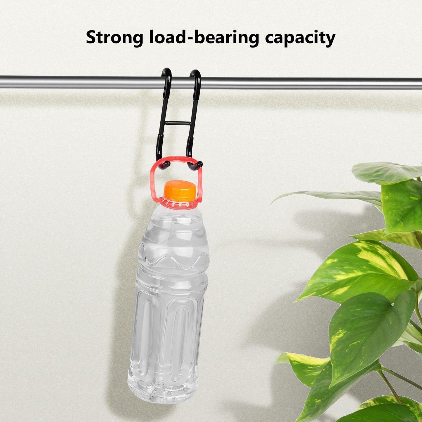 NINETREX Shower Door Hooks,Over Glass Door Hooks for Bathrooms Frameless Glass,Heavy Duty SUS 304 Stainless Steel Hook for Towels,Squeegee,Loofah,Shaver,Robe,2 Pack,Black