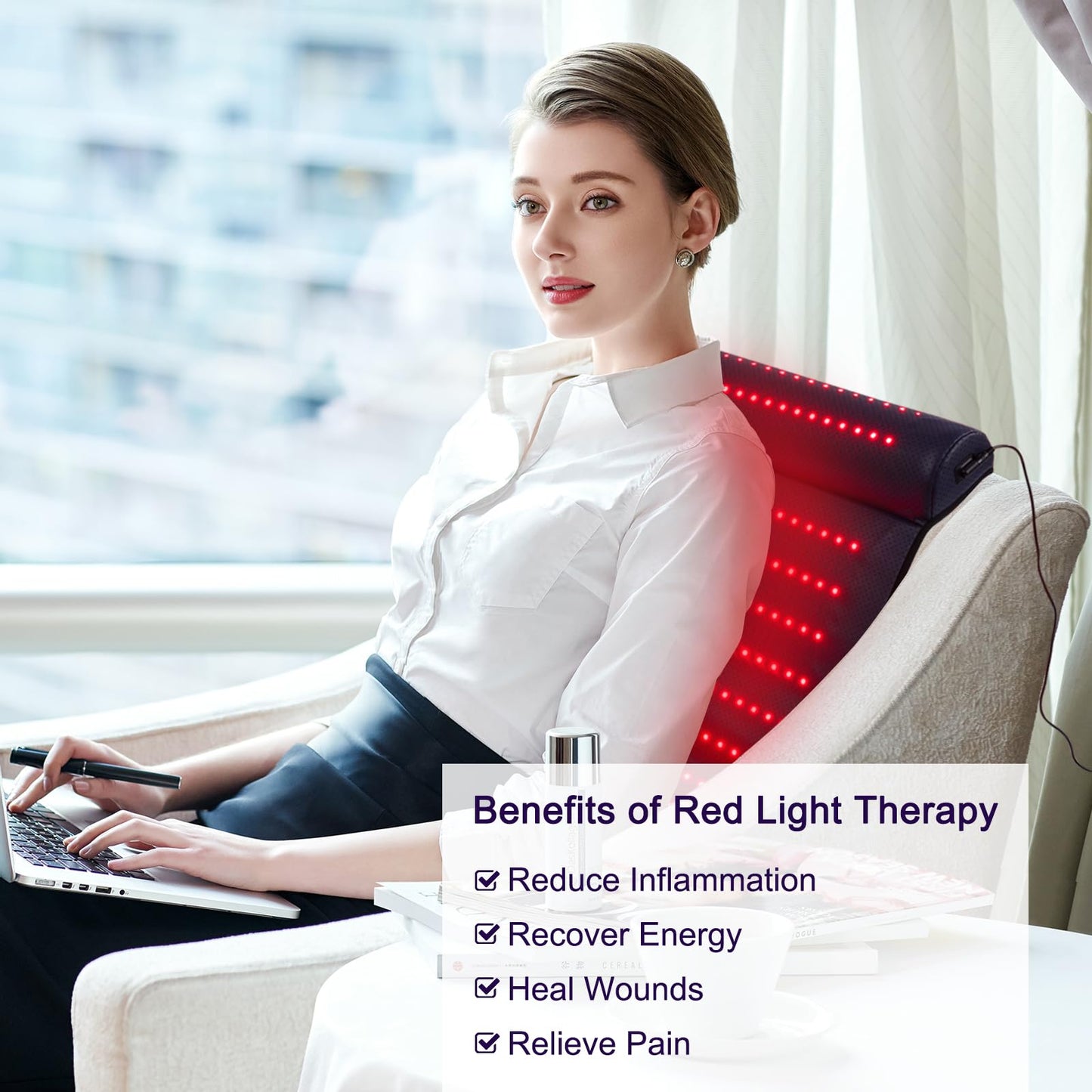 Infrared Red Light Therapy, Red Light Therapy Mat with Neck Support, 660nm&850nm NIR Deep Wavelength Blanket Pad for Back Belly Knee Shoulder HIPS Body Pain Relief