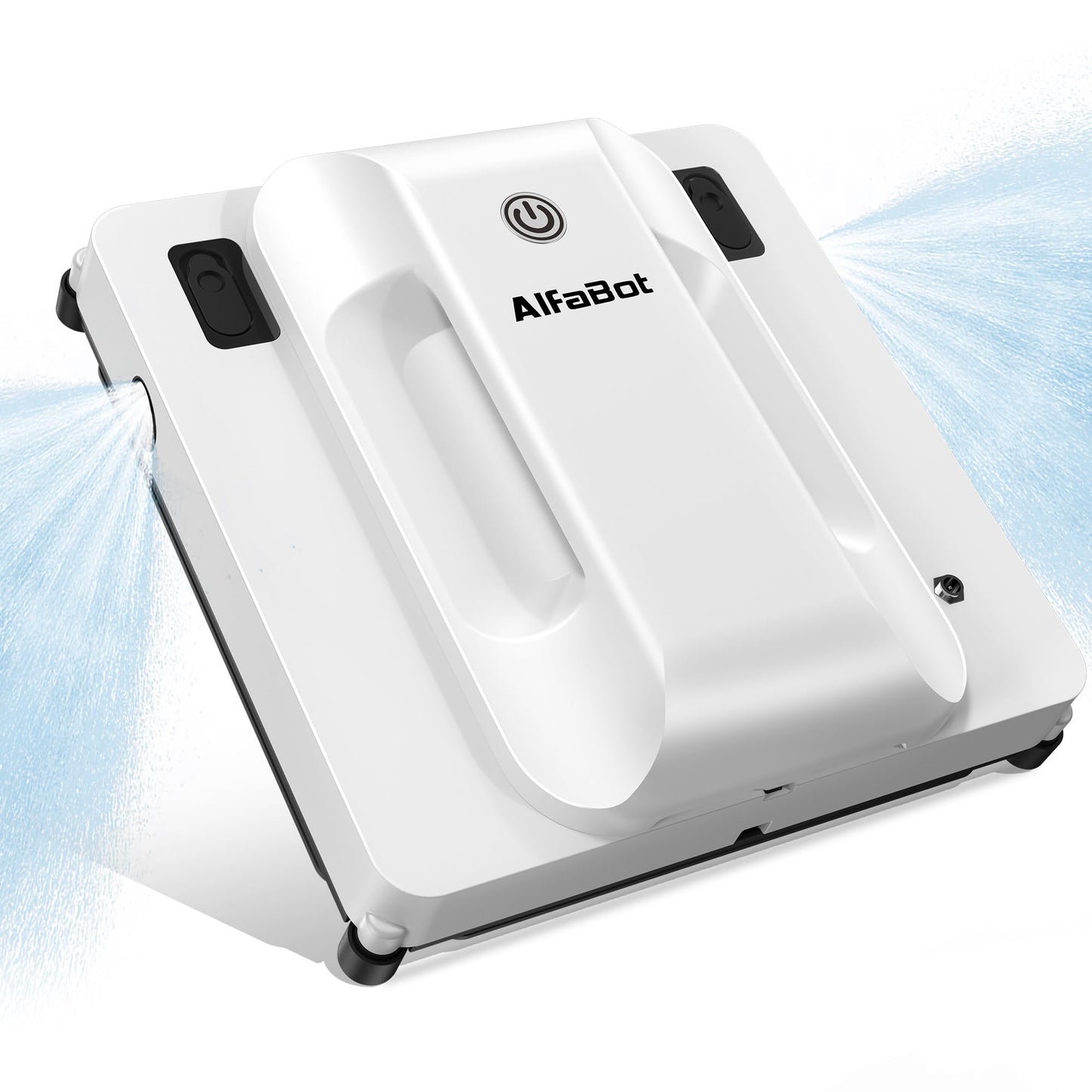 AlfaBot Window Cleaning Robot, Dual Water Spray,Intelligent Path Planning,6000Pa Suction Power, Wet/Dry Cleaning, Edge Detection Technology for High-Rise Window, Glass, Door, Mirror, Marble Wall