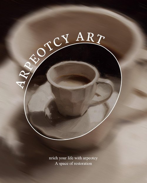 ARPEOTCY Gold Framed Canvas Wall Art - Retro Coffee Cup Prints for Kitchen & Living Room | 8x10 Inch