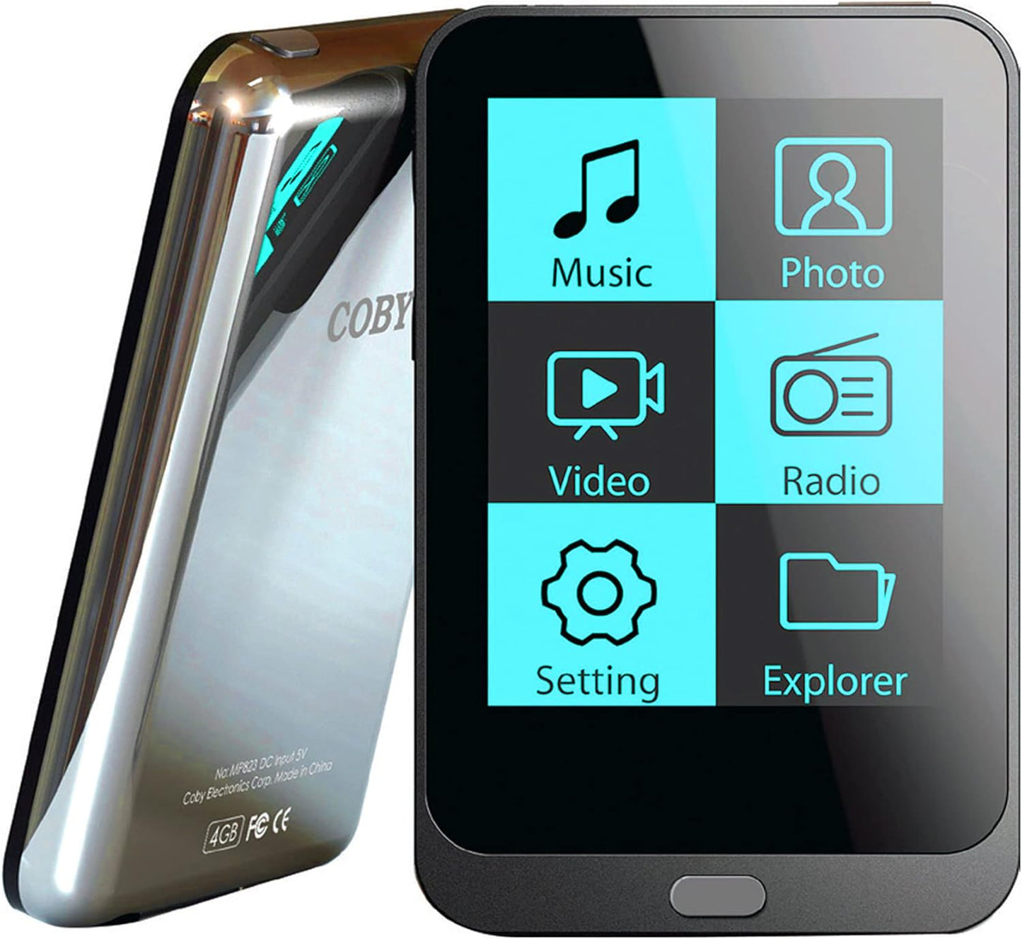 Coby 2-Inch 4GB MP3 2.0 Video Player with FM Radio (Black)|TFT LCD Touchscreen|USB Rechargeable Lithium Battery|Plays