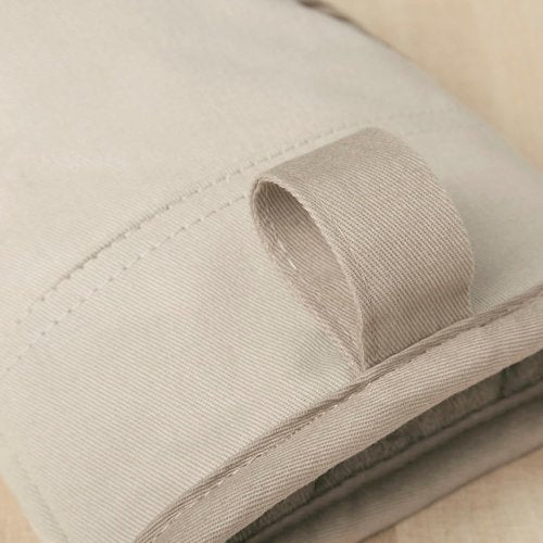 KitchenAid Oven Mitt Set - Two-Tone Non-Slip Design | Milkshake/Beige, 5.75"x13", 2 Pieces