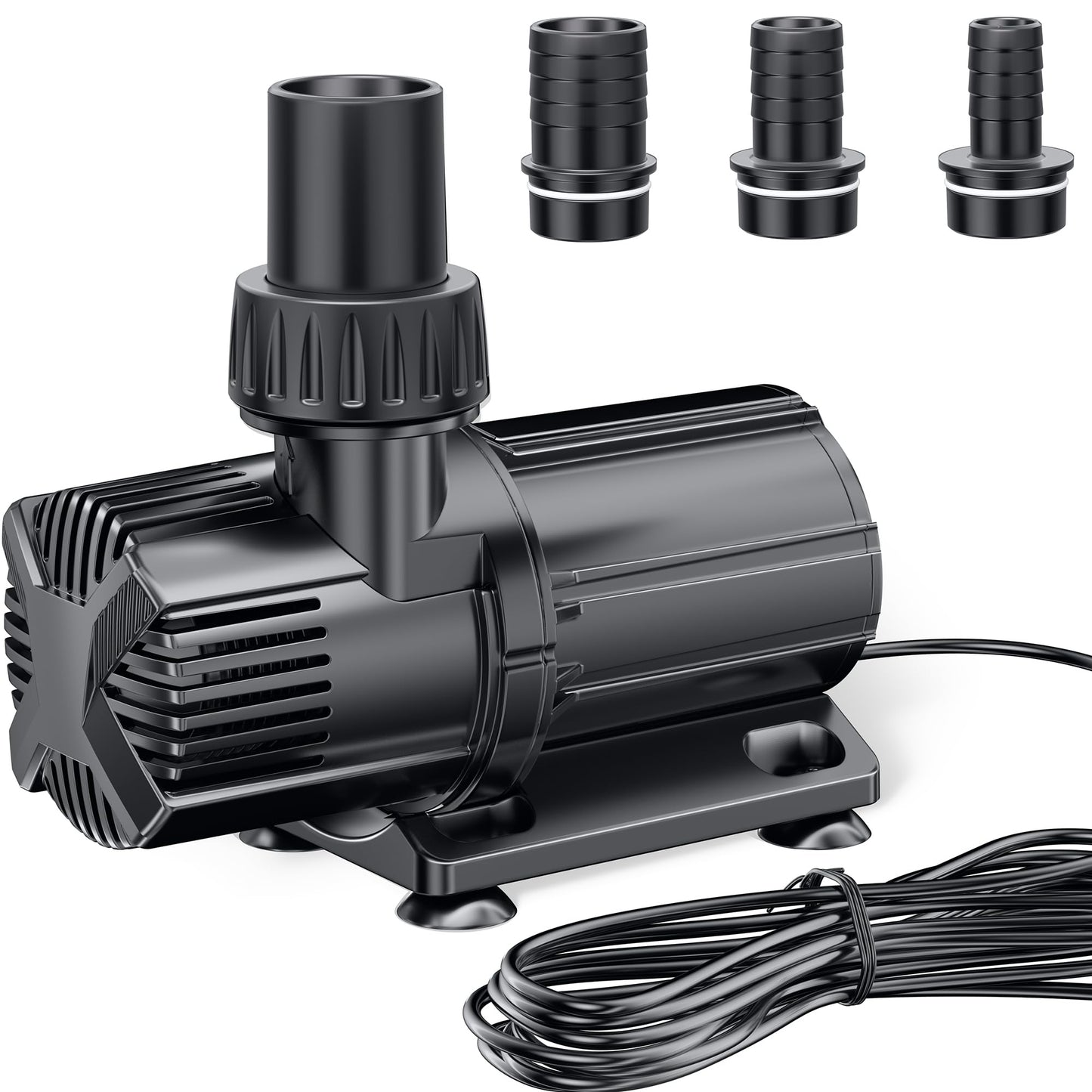 POPOSOAP Powerful BS6000 65W Water Pump, Energy-Saving 1200GPH Submersible Pond Pump — Durable & Efficient Design for Ponds, Waterfalls & Fountains, Black