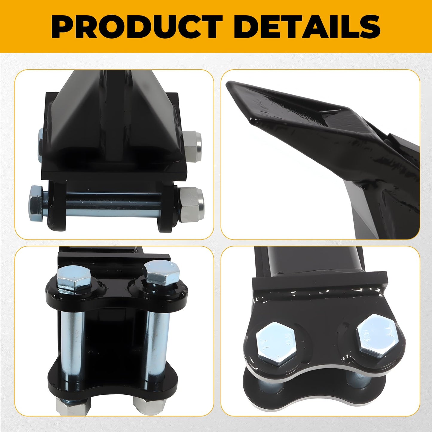 Agrovolcyn Mini Excavator Ripper with Pins Compatible with 1-1.5 Ton Small Excavator 3.54in Span 0.98 Aperture Inches Single Hook Backhoe