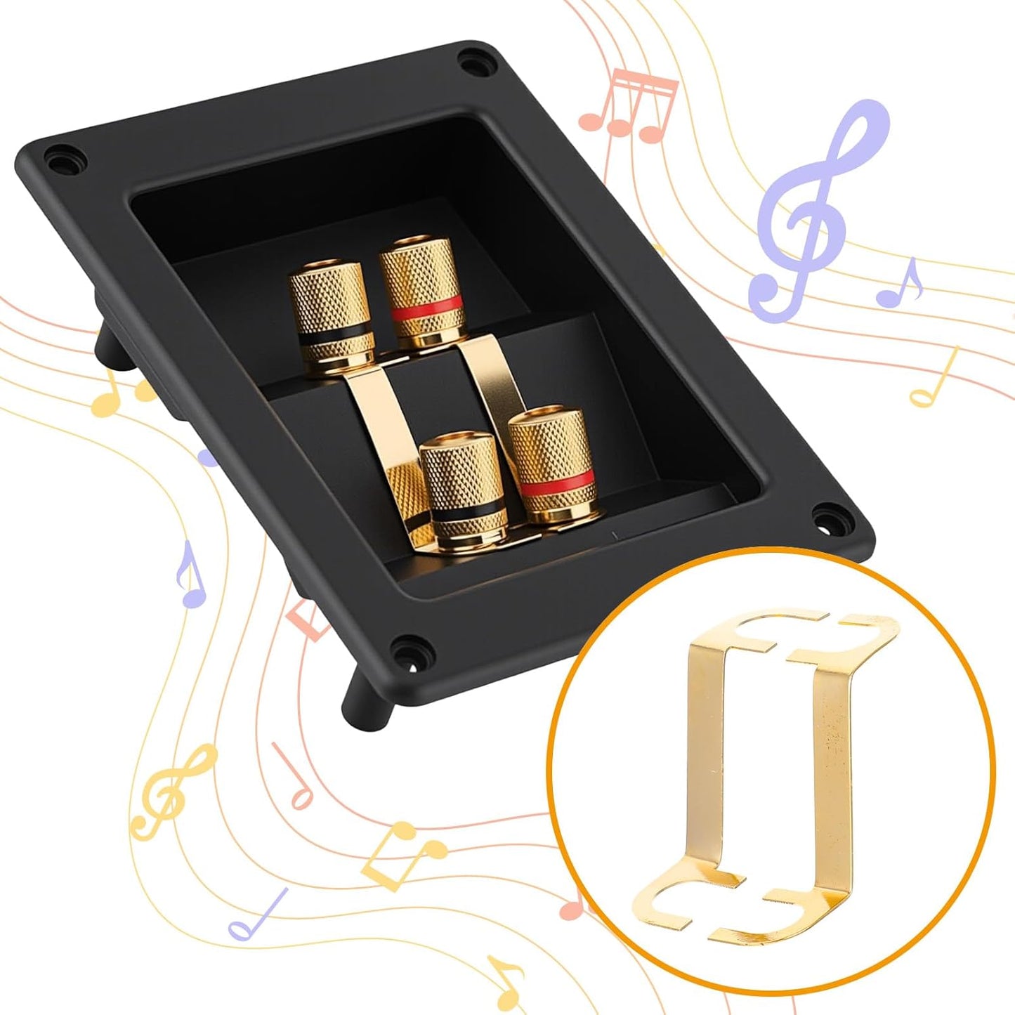 Styquenzer 4 Subwoofer Box Terminal, Pcs Speaker Terminals Connectors Speaker Terminal Cup Speaker Binding Post Screw