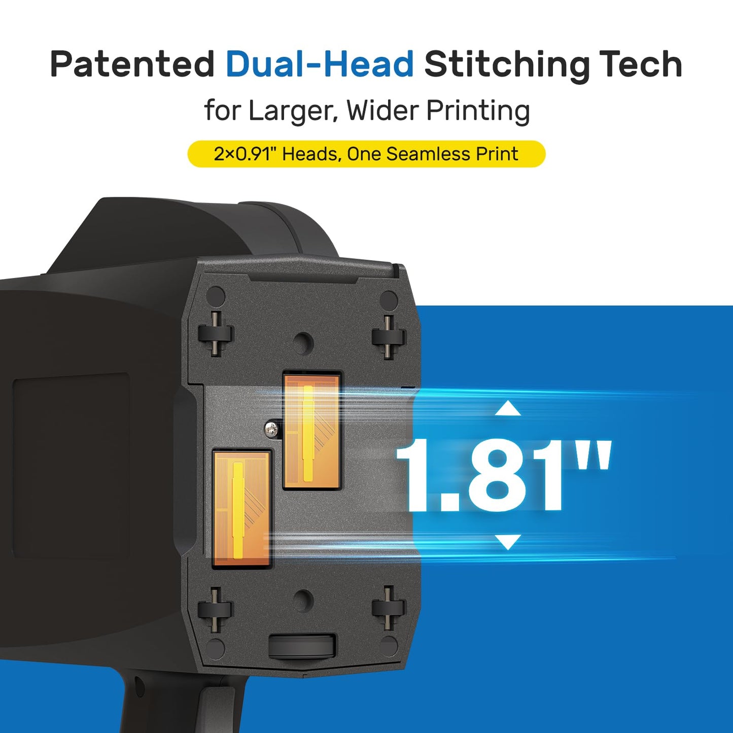 BENTSAI B45 Handheld Inkjet Printer with 2 Inch Print Height for High Definition Batch Coding EXP Date Marking Product Labeling on Carton Wood Plastic Metal Fabric Glass Aluminum