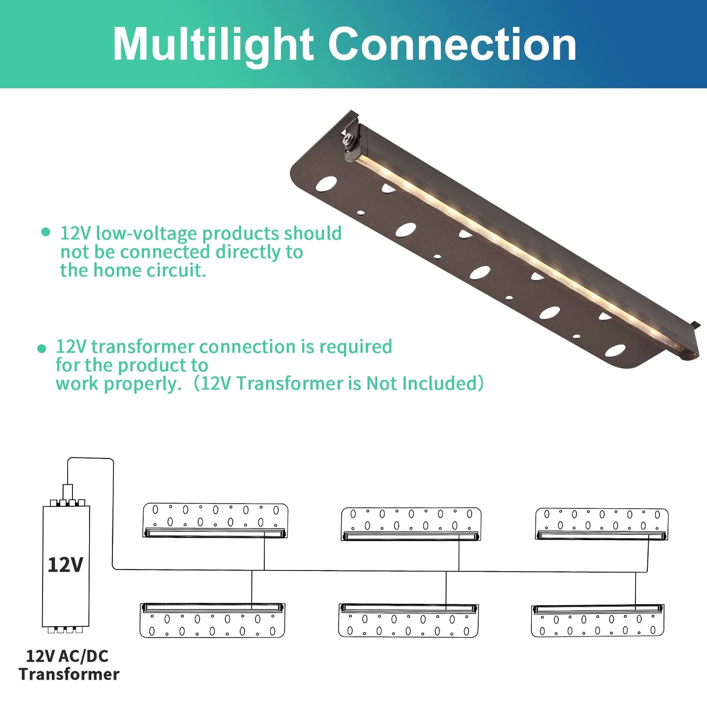 Kwinmyso 4-Packs 5W 12 Inch LED Hardscape Paver Lighting,12V AC/DC Low Voltage Retaining Wall Lights,LED Landscape Lighting,2700K Soft White Outdoor Step Light,50,000 Hours Lifespan
